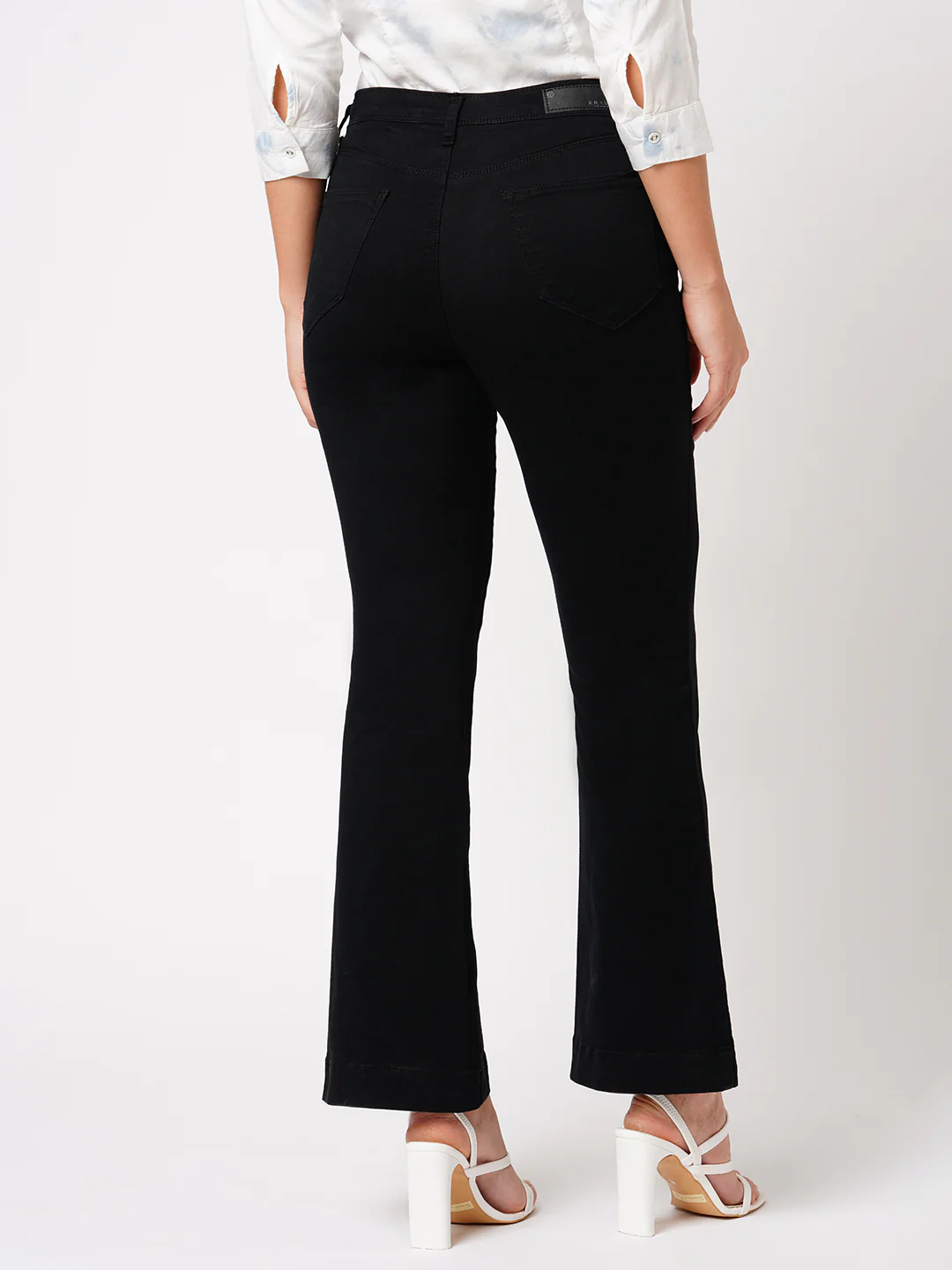 Women Black High-Rise Flare Jeans - Image 3