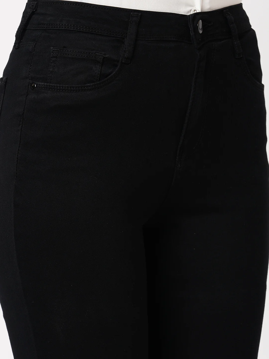 Women Black High-Rise Flare Jeans - Image 5