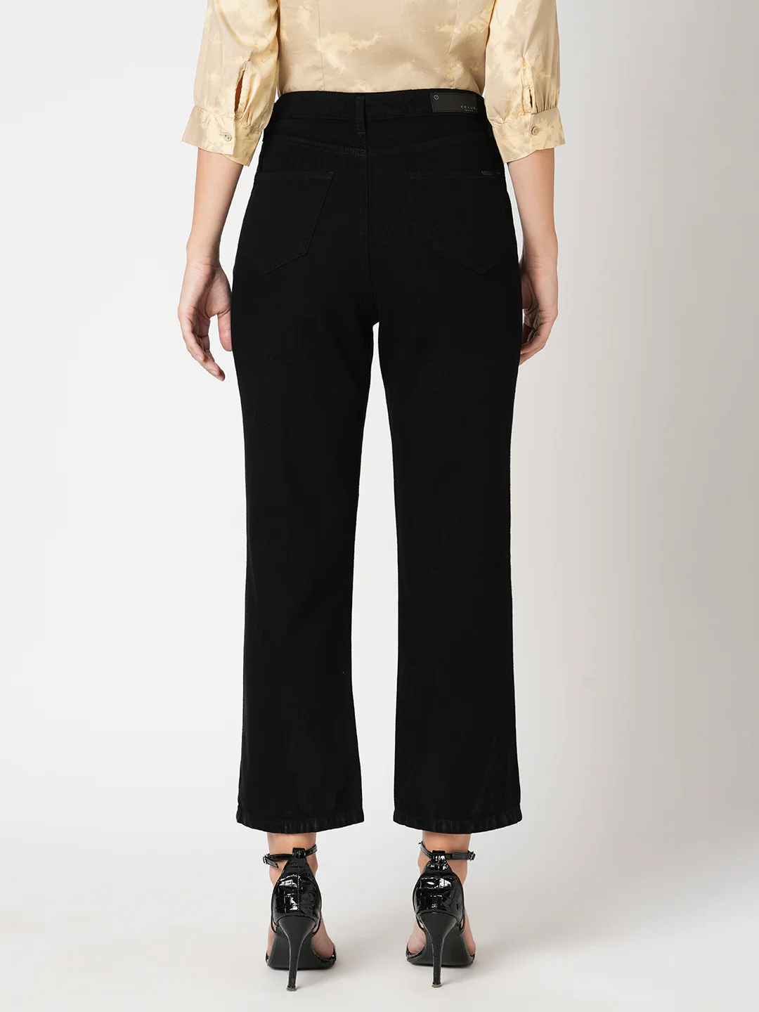 Women Black High-Rise Loose Straight Fit Jeans - Image 3