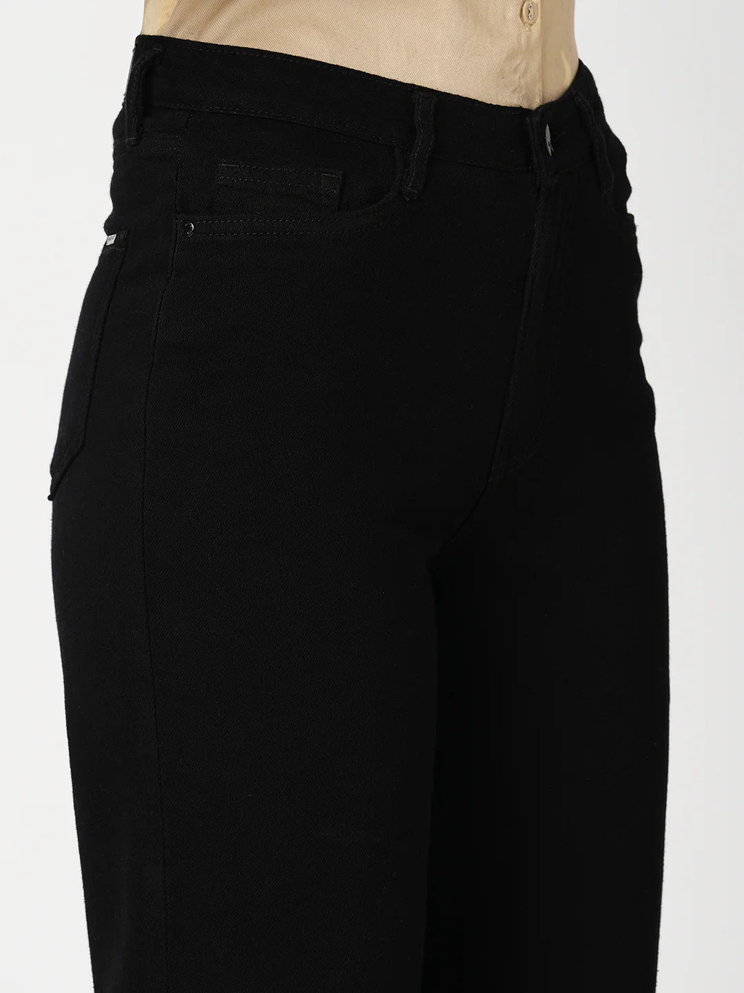 Women Black High-Rise Loose Straight Fit Jeans - Image 6