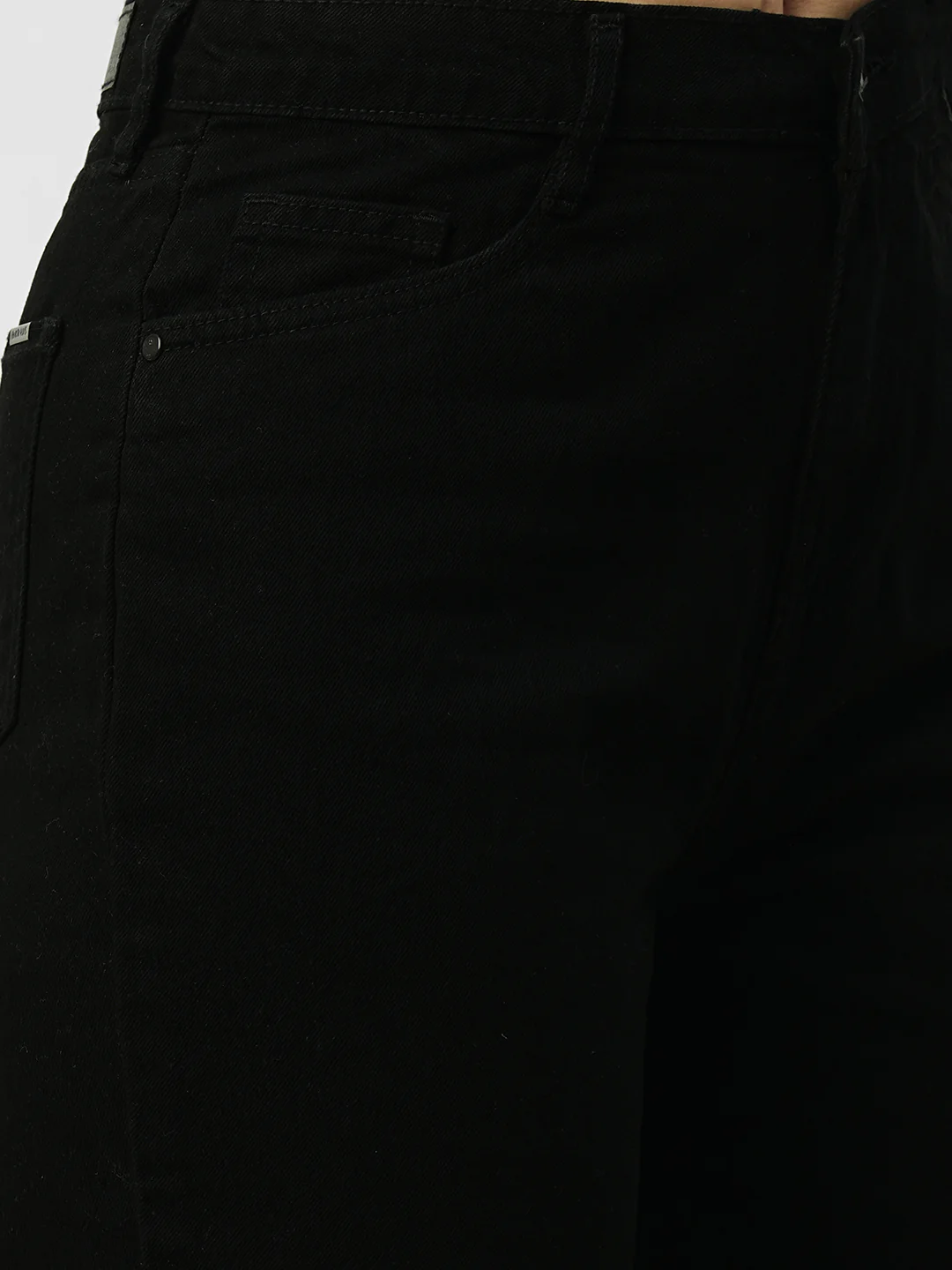 Women Black High-Rise Relaxed Straight Fit Jeans - Image 5