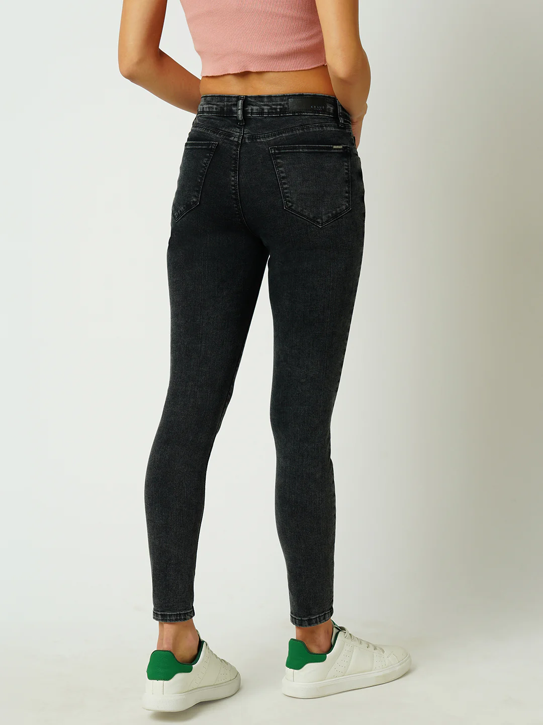 Women Black High-Rise Skinny Jeans - Image 3