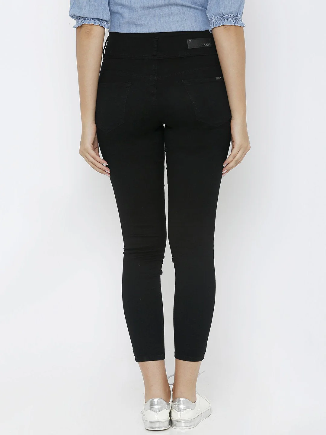 Women Black High-Rise Skinny Jeans - Image 3