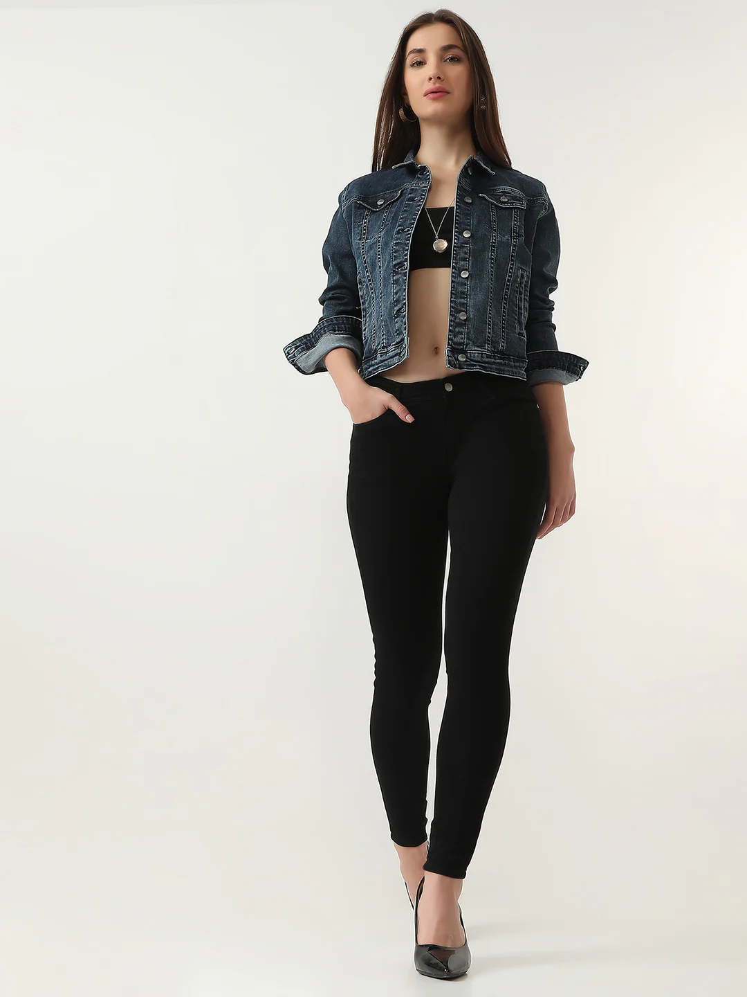 Women Black High-Rise Skinny Jeans