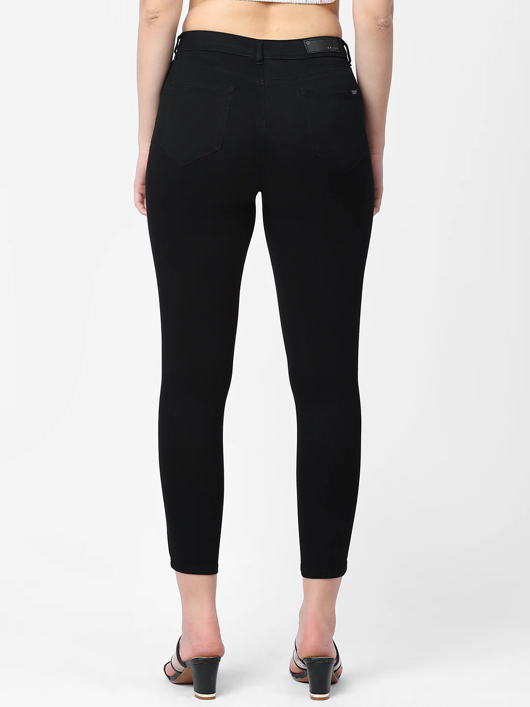 Women Black High-Rise Skinny Jeans - Image 3