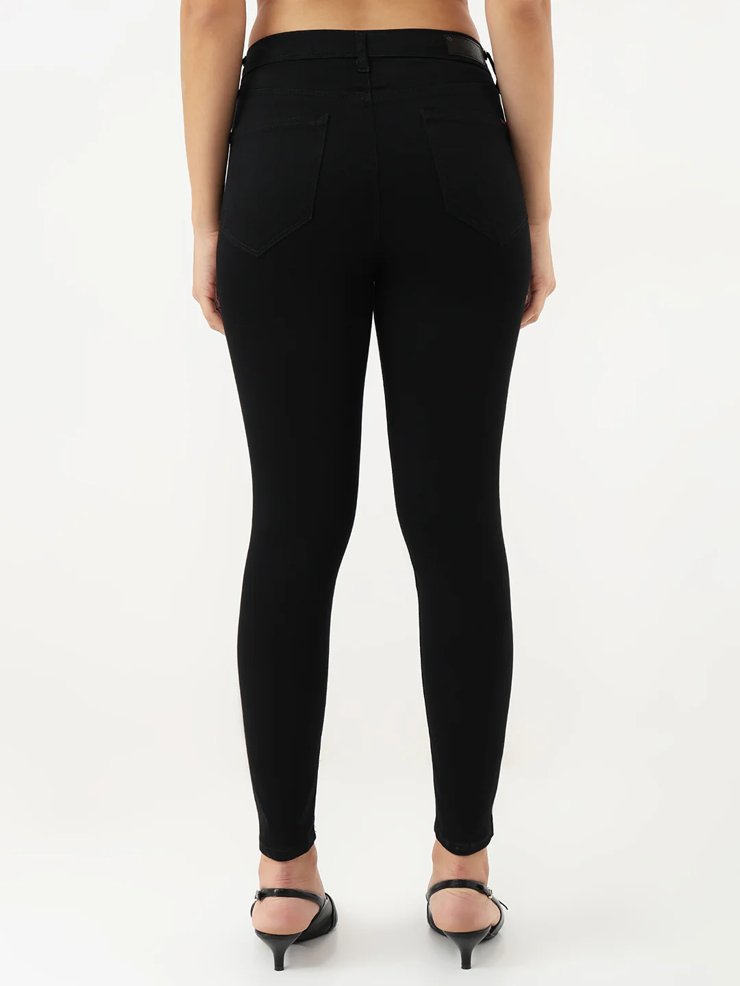 Women Black High-Rise Skinny Jeans - Image 3
