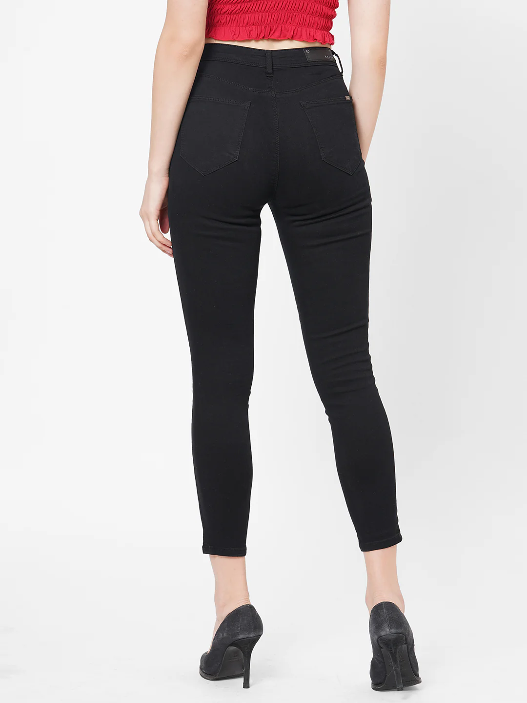 Women Black High-Rise Skinny Jeans - Image 3