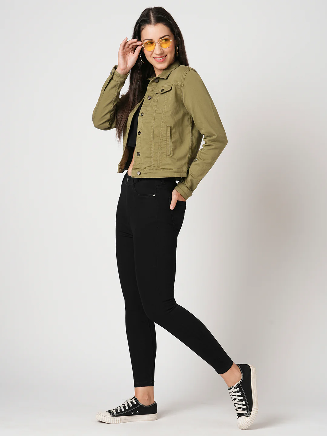 Women Black High-Rise Skinny Jeggings - Image 6