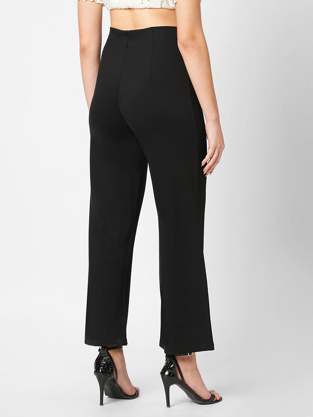 Women Black High-Rise Skinny Treggings - Image 3