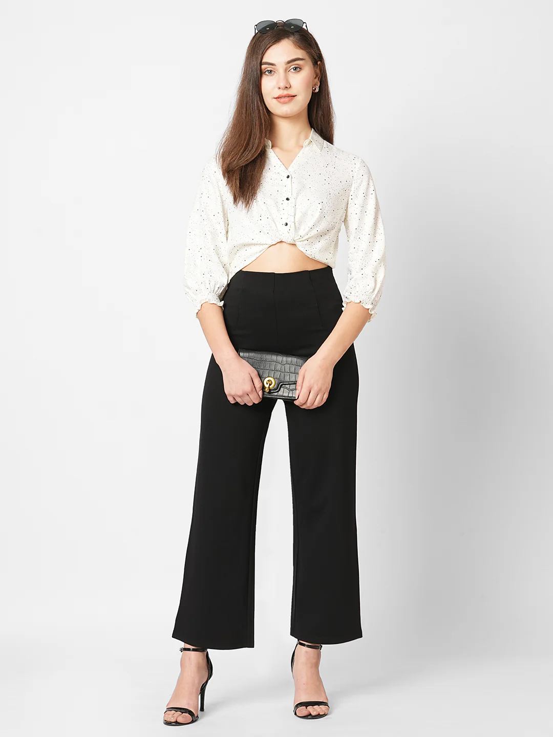 Women Black High-Rise Skinny Treggings - Image 4