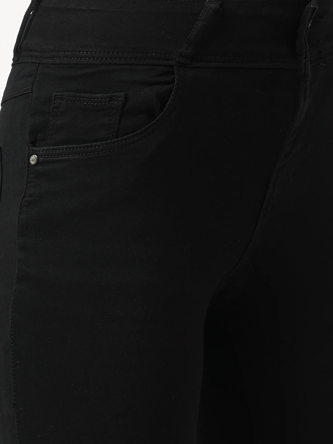 Women Black High-Rise Skinny Treggings - Image 4
