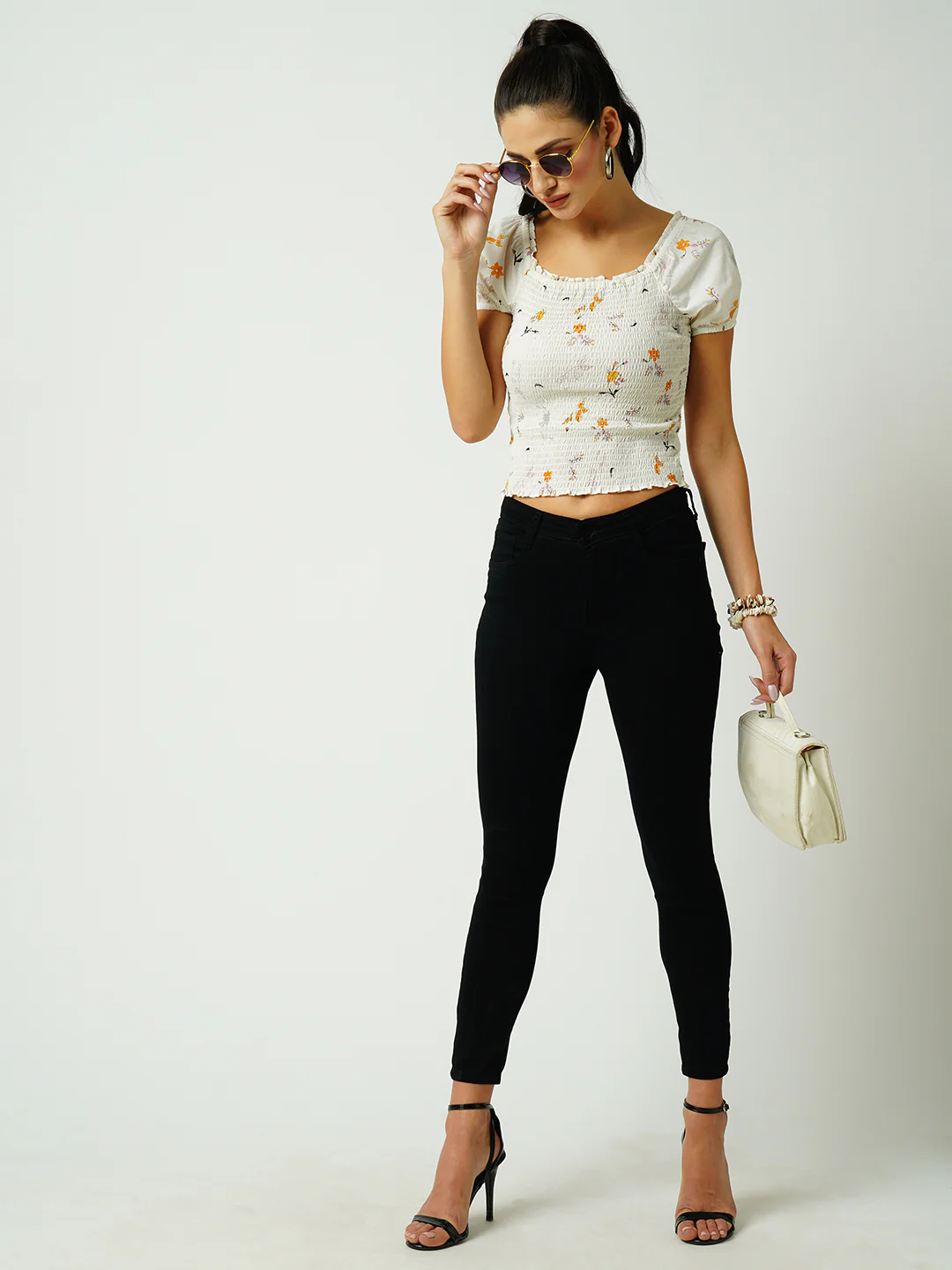 Women Black High-Rise Slimming Skinny Jeans