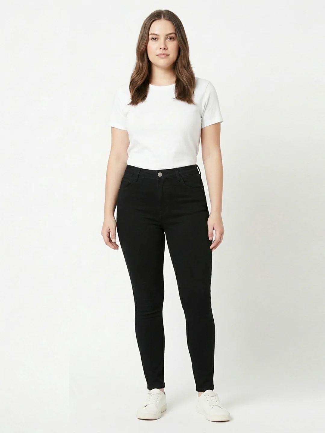 Women Black High-Rise Slimming Skinny Jeans - Image 5