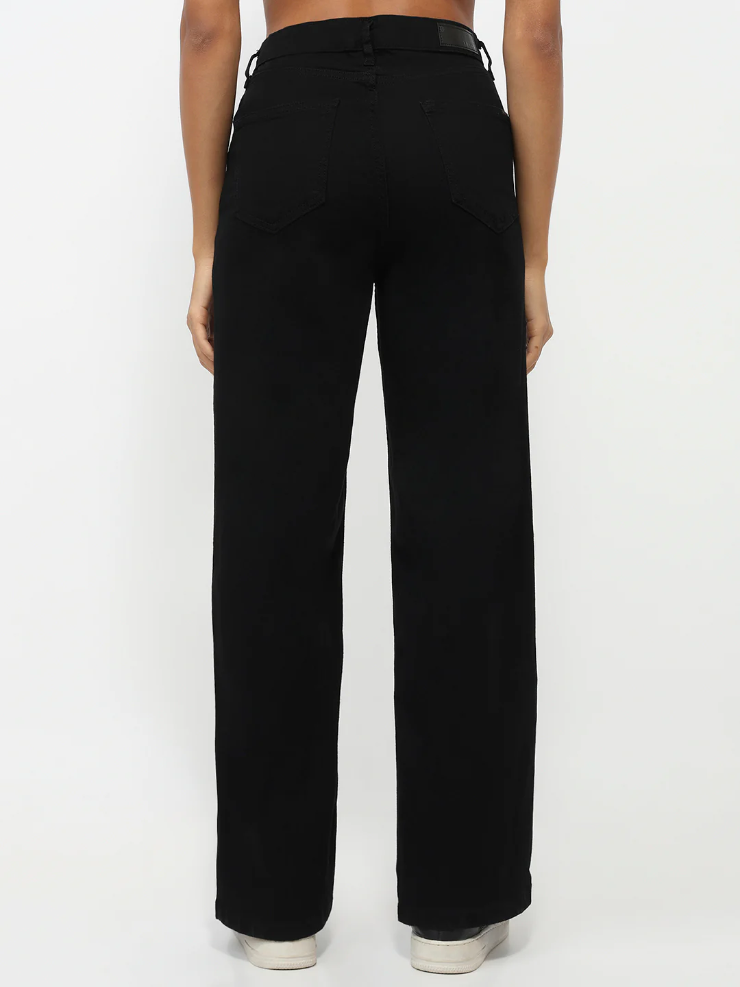 Women Black High-Rise Straight Fit Jeans - Image 3