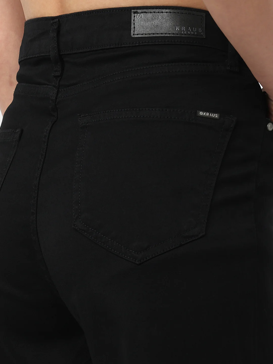 Women Black High-Rise Super Wide Leg Jeans - Image 7