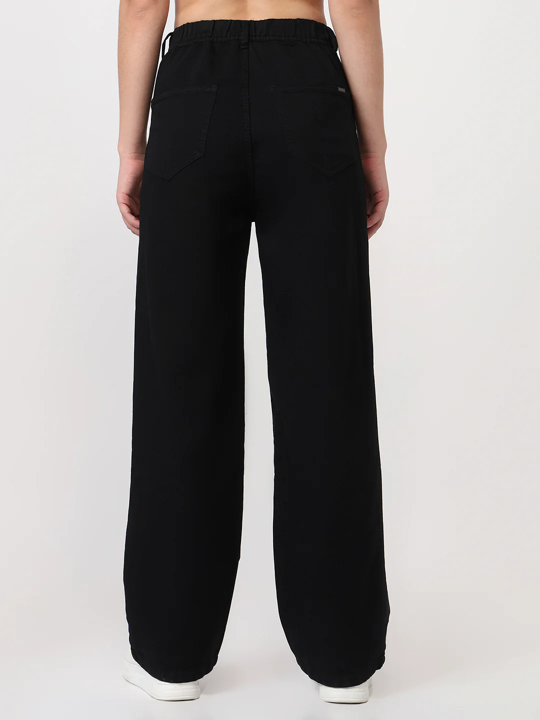 Women Black High-Rise Wide Leg Jeans - Image 3