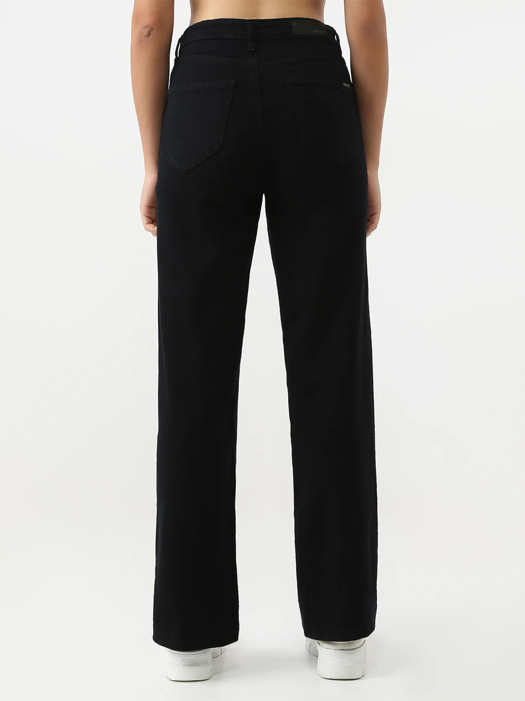 Women Black High-Rise Wide Leg Jeans - Image 3