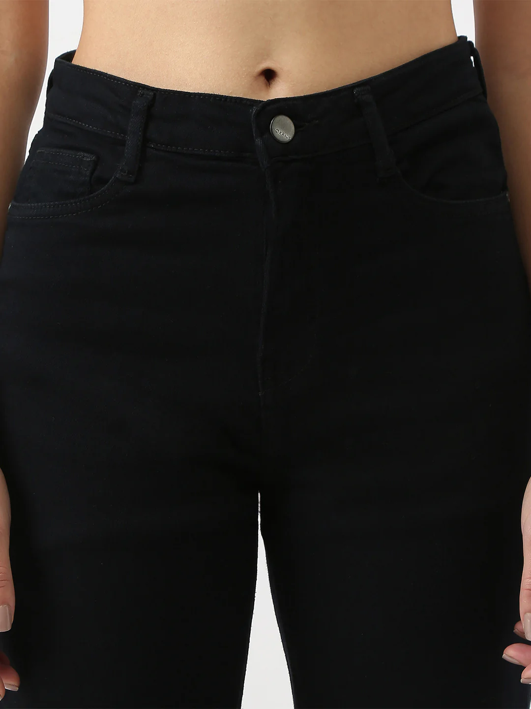 Women Black High-Rise Wide Leg Jeans - Image 4