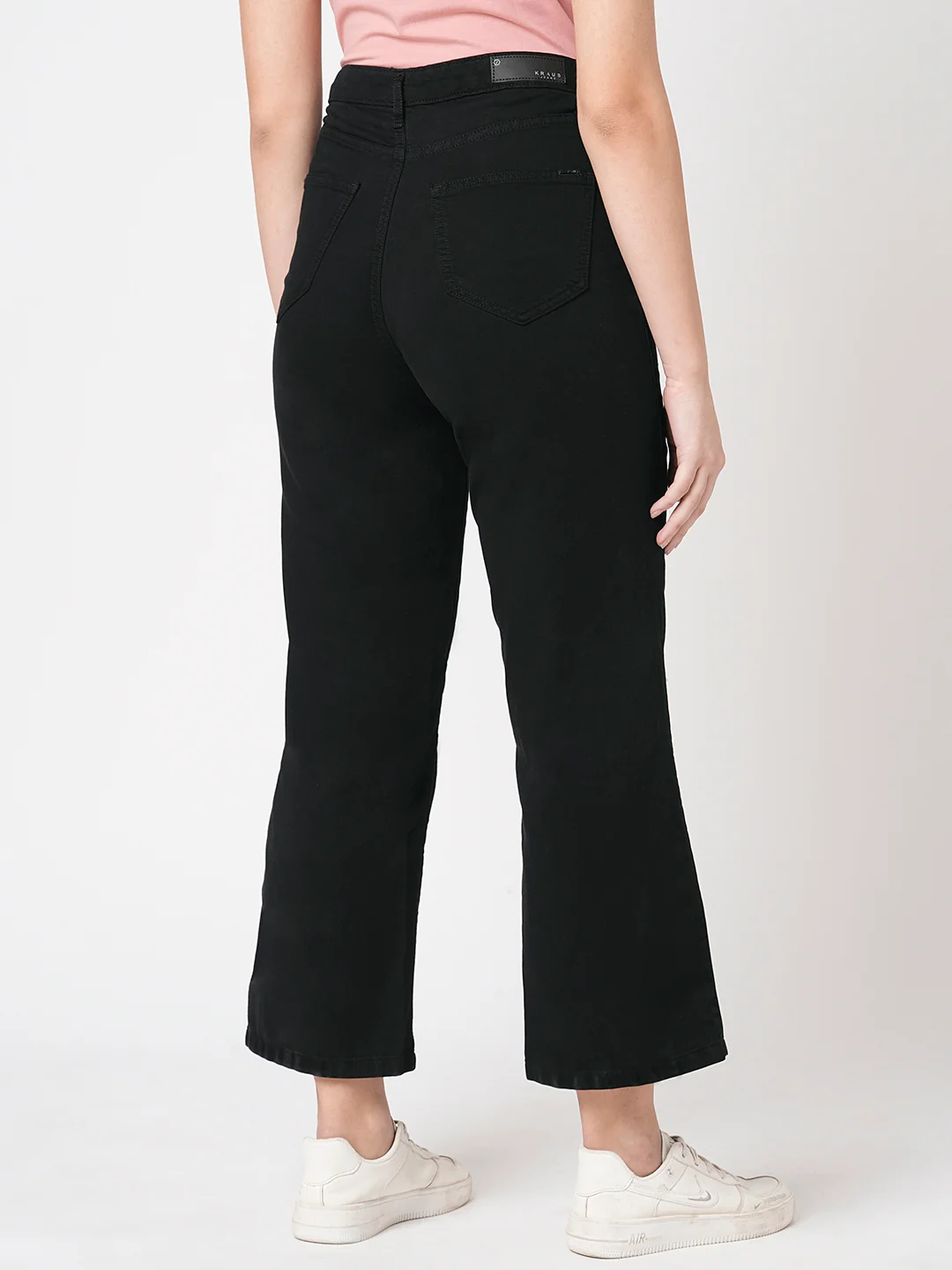 Women Black High-Rise Wide Leg Jeans - Image 3