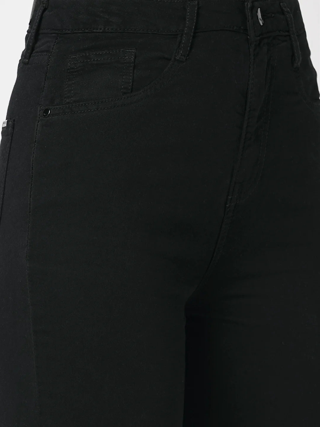 Women Black High-Rise Wide Leg Jeans - Image 5