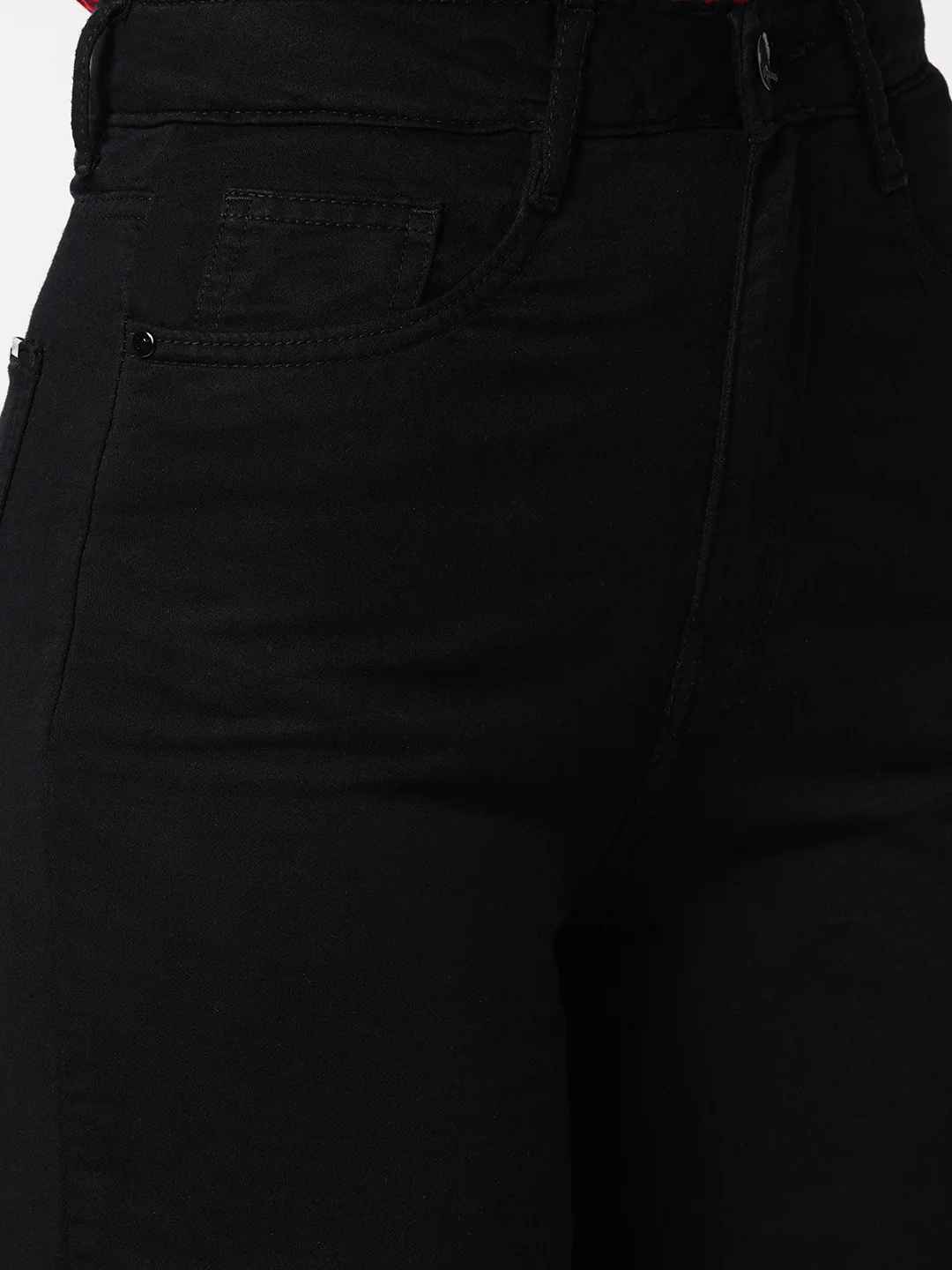 Women Black High-Rise Wide Leg Jeans - Image 5