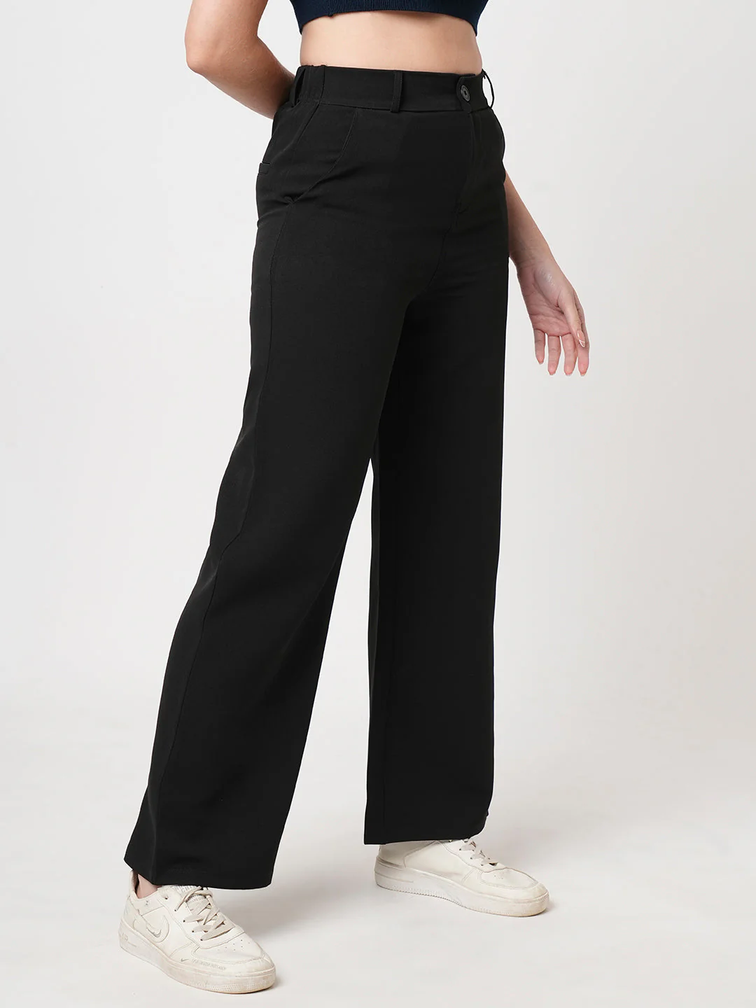 Women Black Korean Pants - Image 5