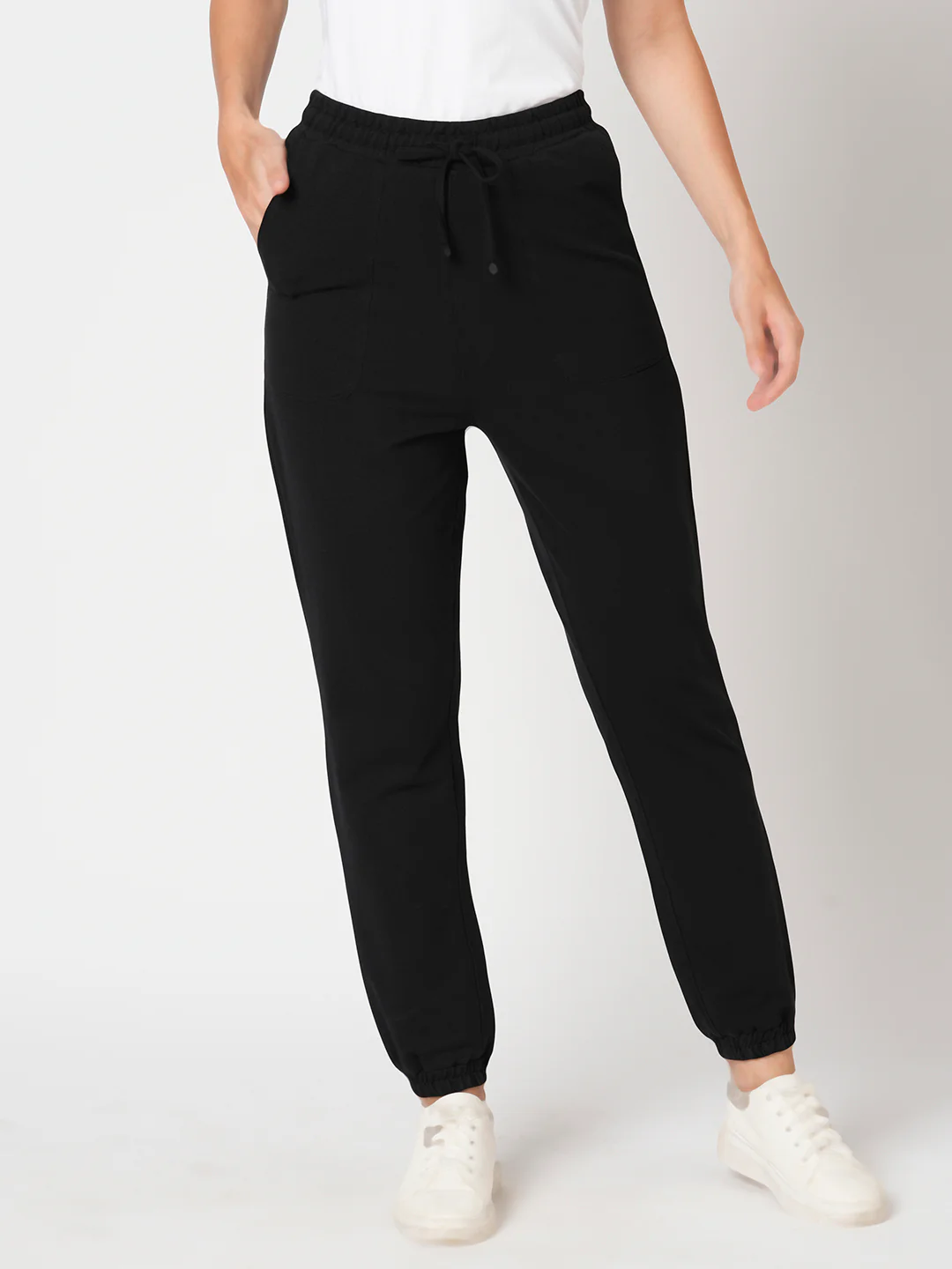 Women Black Mid-Rise Athleisure - Image 2