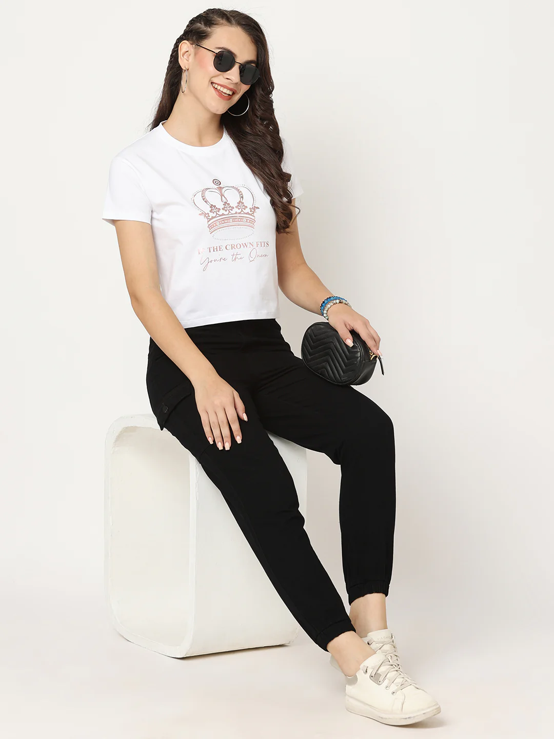 Women Black Mid-Rise Cargo - Image 5