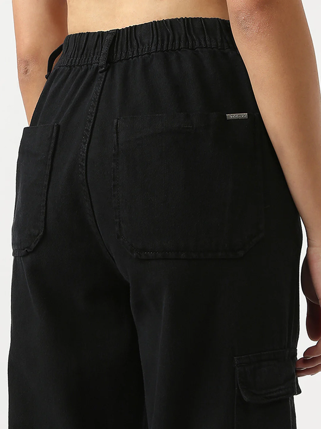 Women Black Mid-Rise Cargo - Image 5