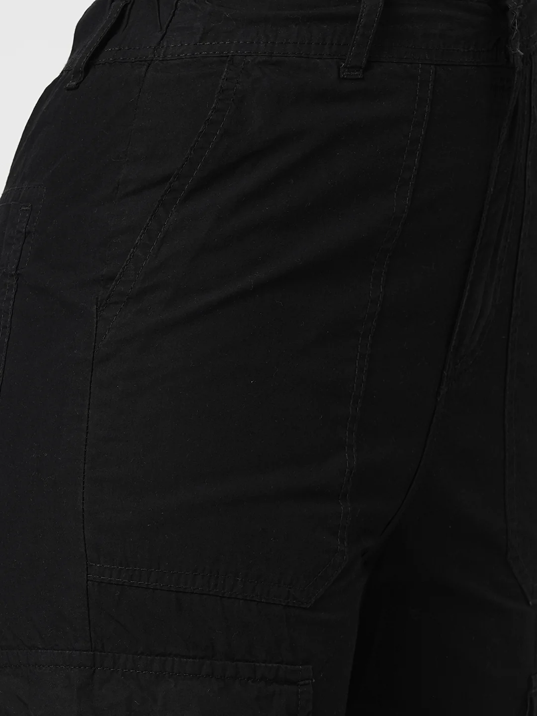 Women Black Mid-Rise Cargo - Image 6