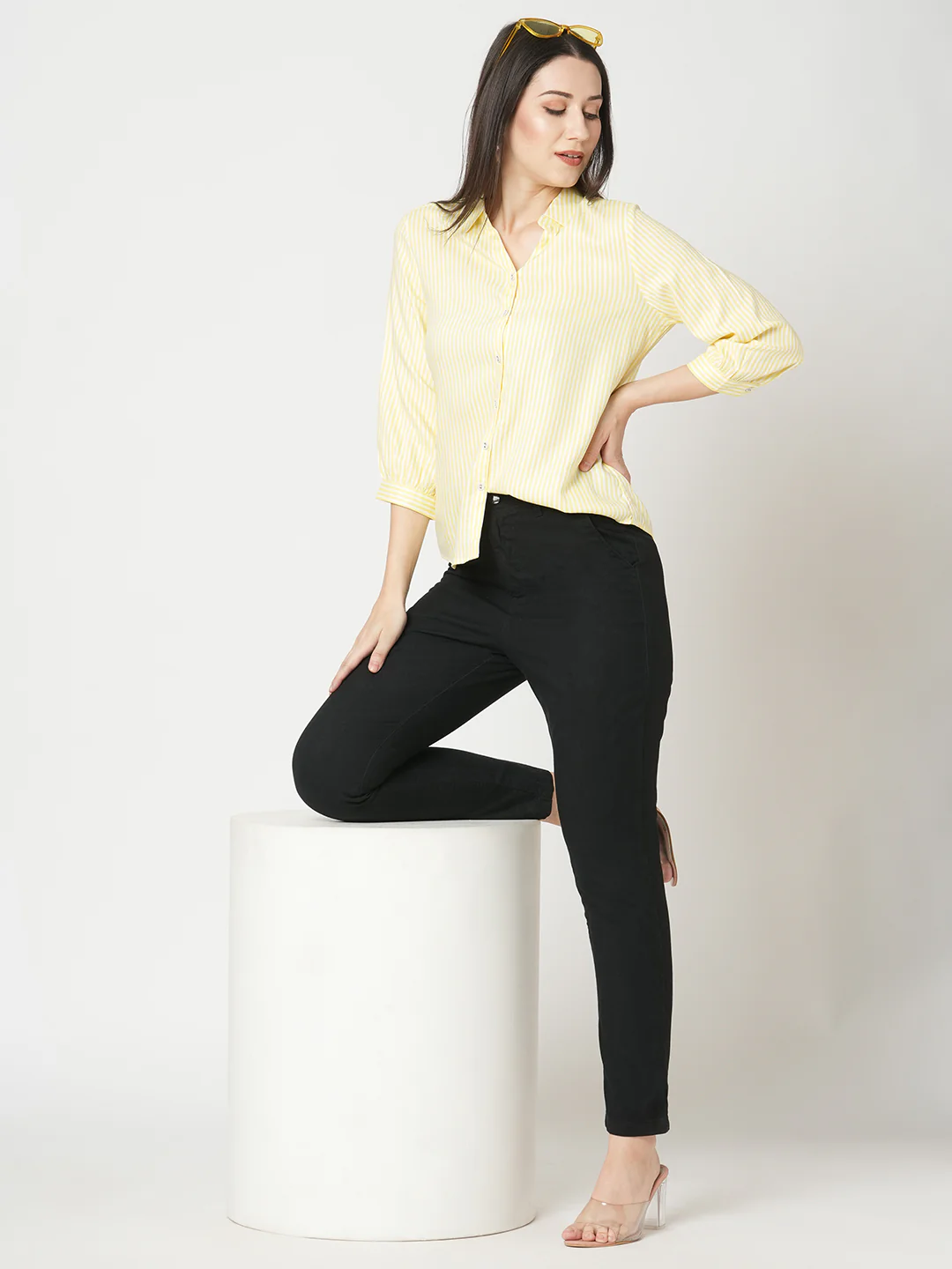 Women Black Mid-Rise Trouser