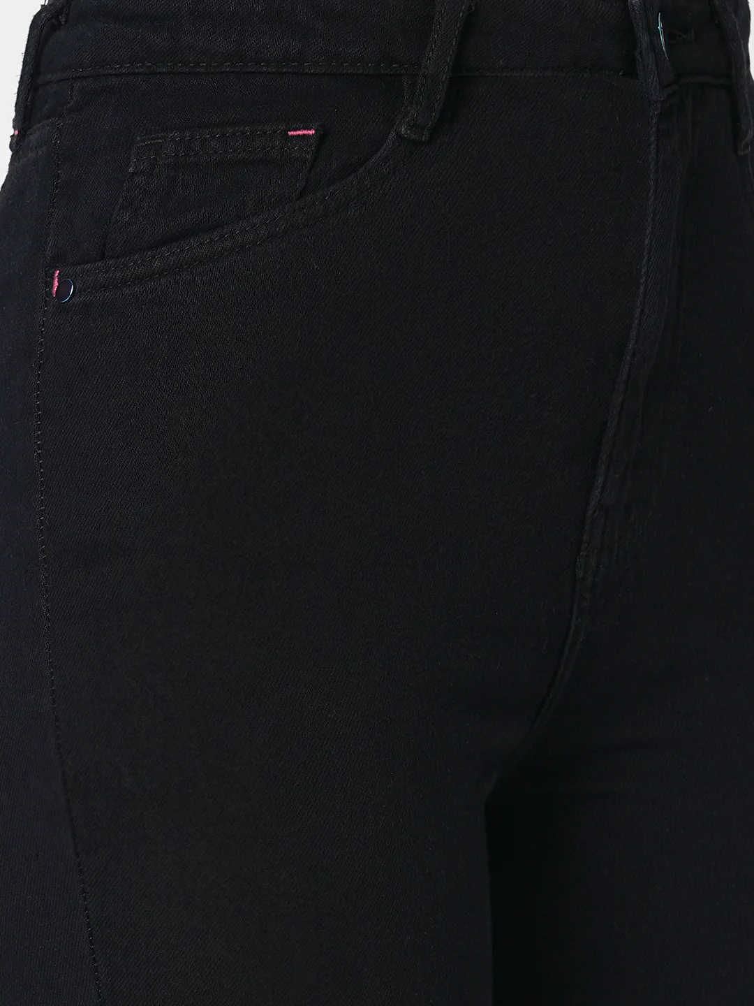 Women Black Relax Straight Jeans - Image 5
