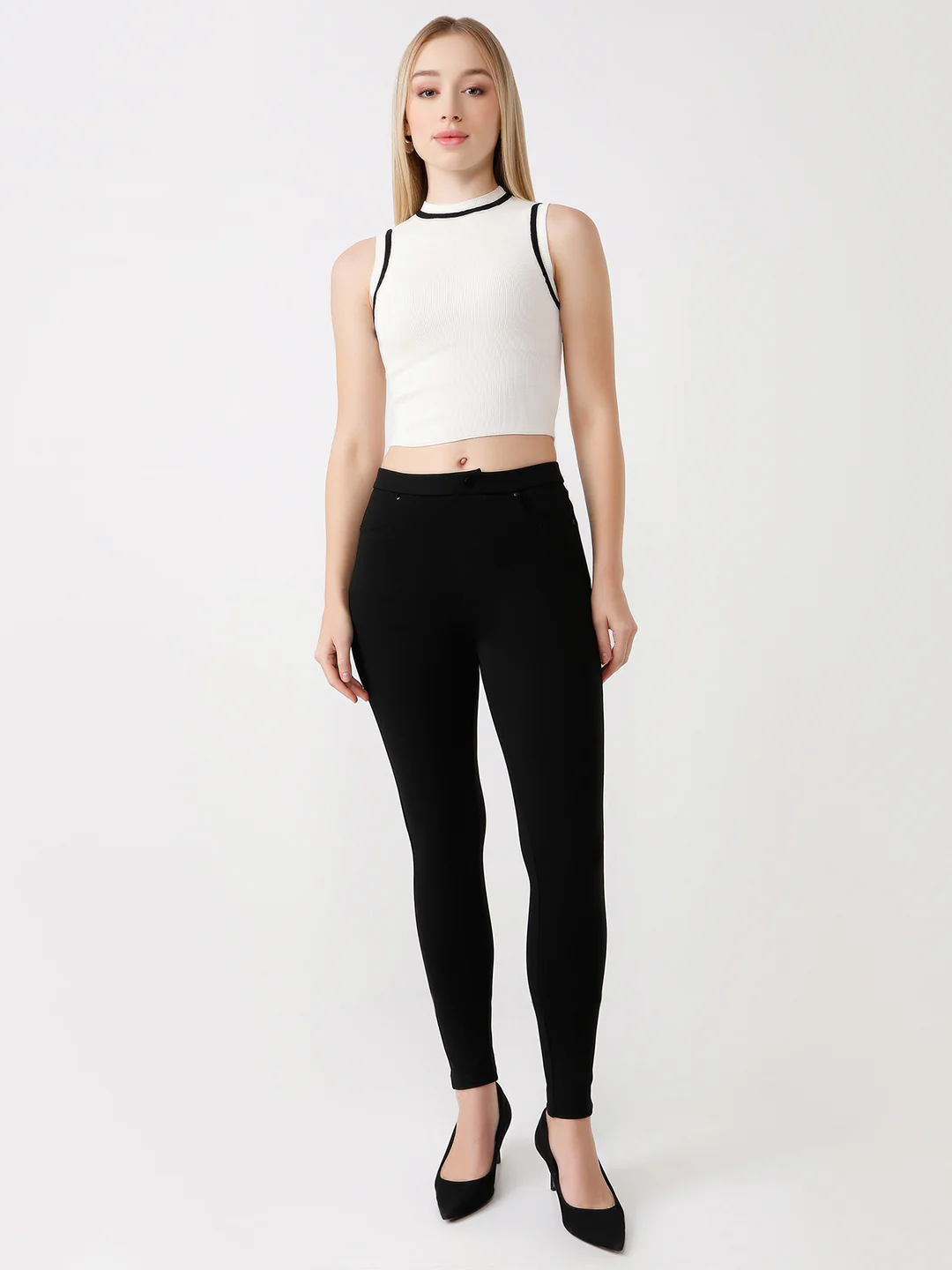 Women Black Skinny Treggings