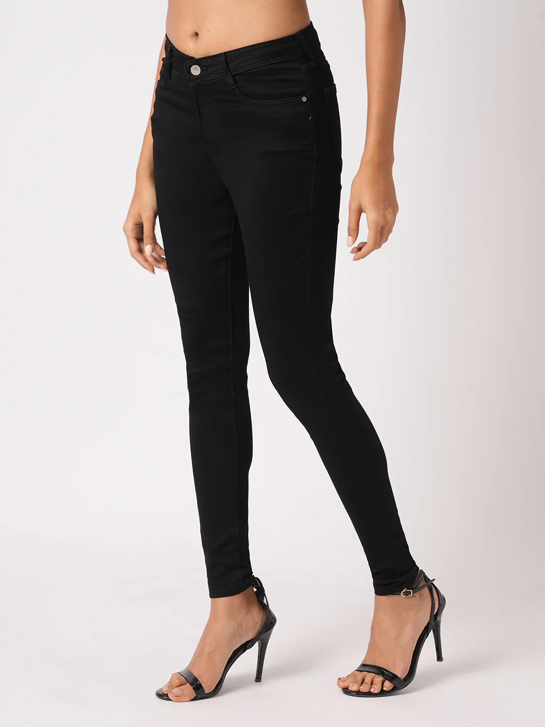 Women Black Sky High-Rise Skinny Fit Jeans - Image 5