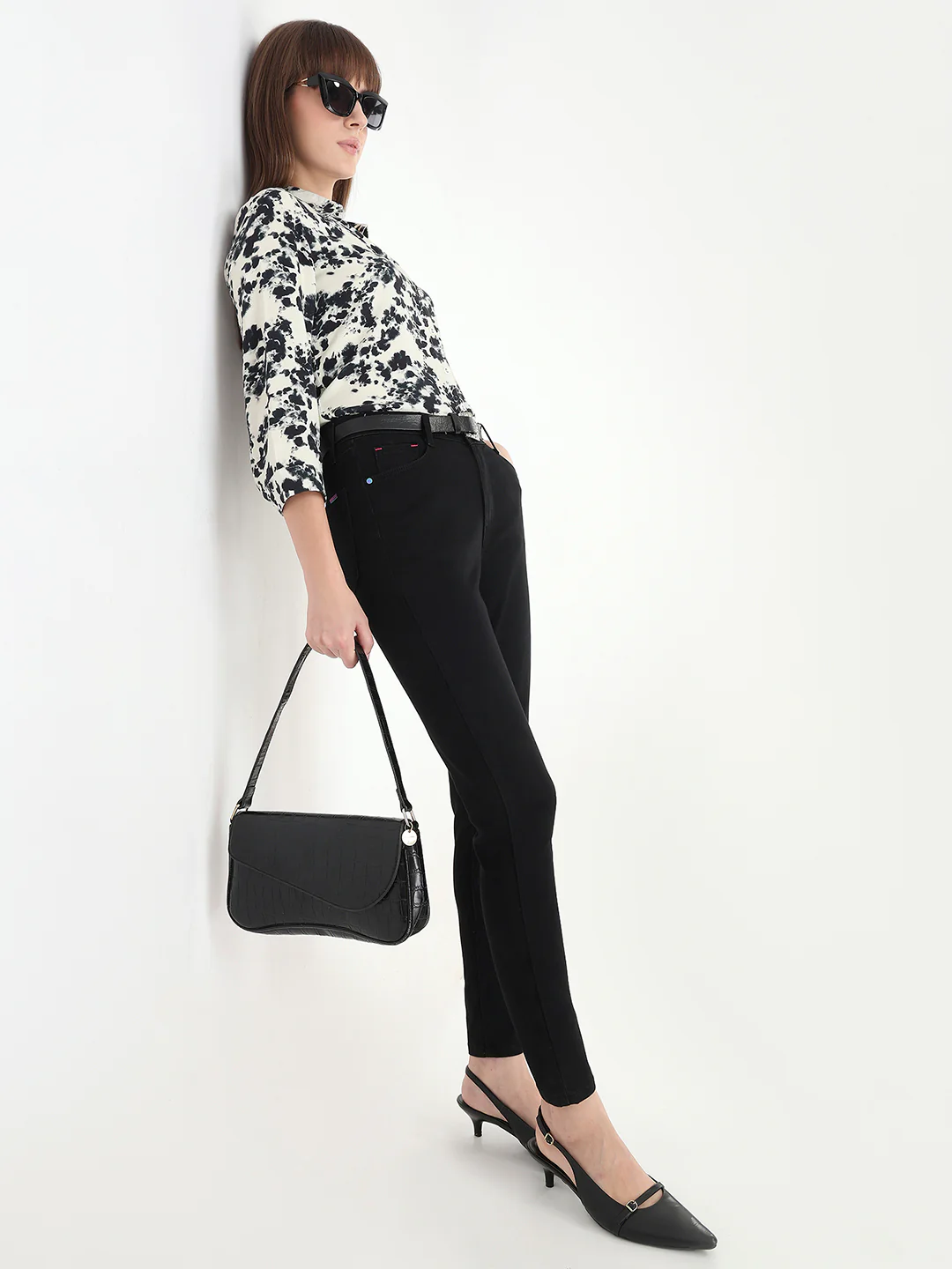 Women Black Sky High Skinny Jeans