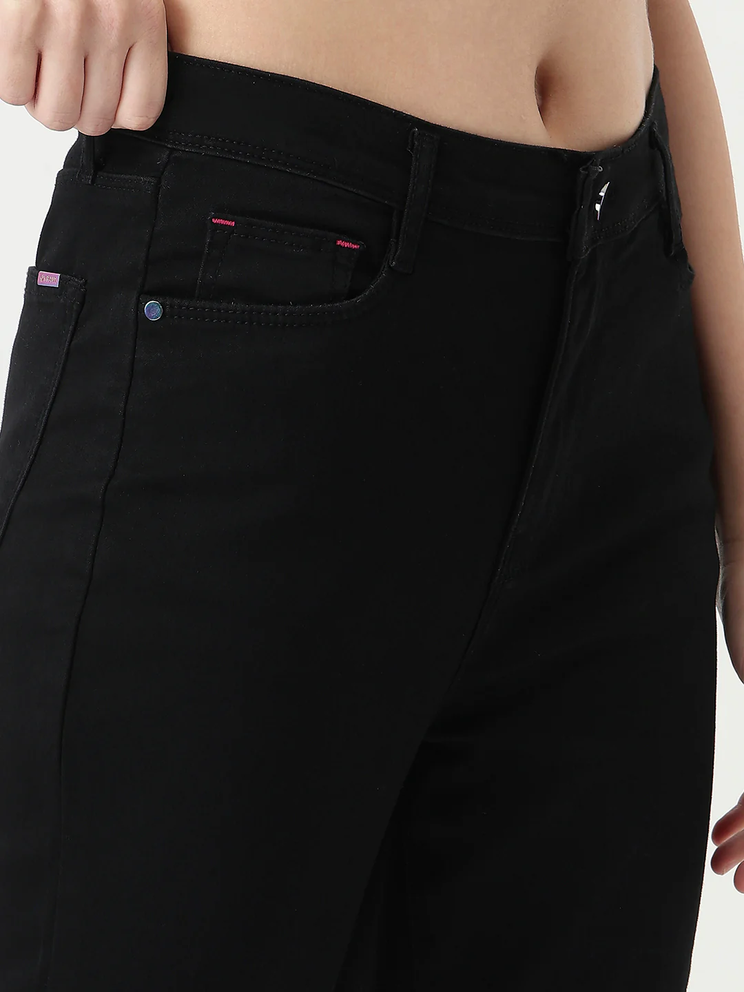 Women Black Sky High Skinny Jeans - Image 5