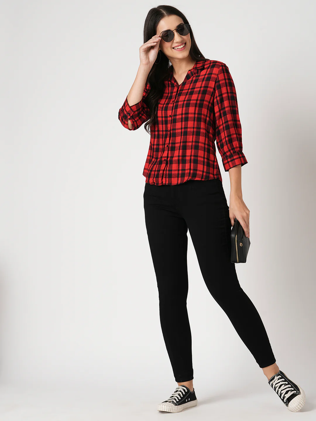 Women Black Sky High Skinny Jeans - Image 4