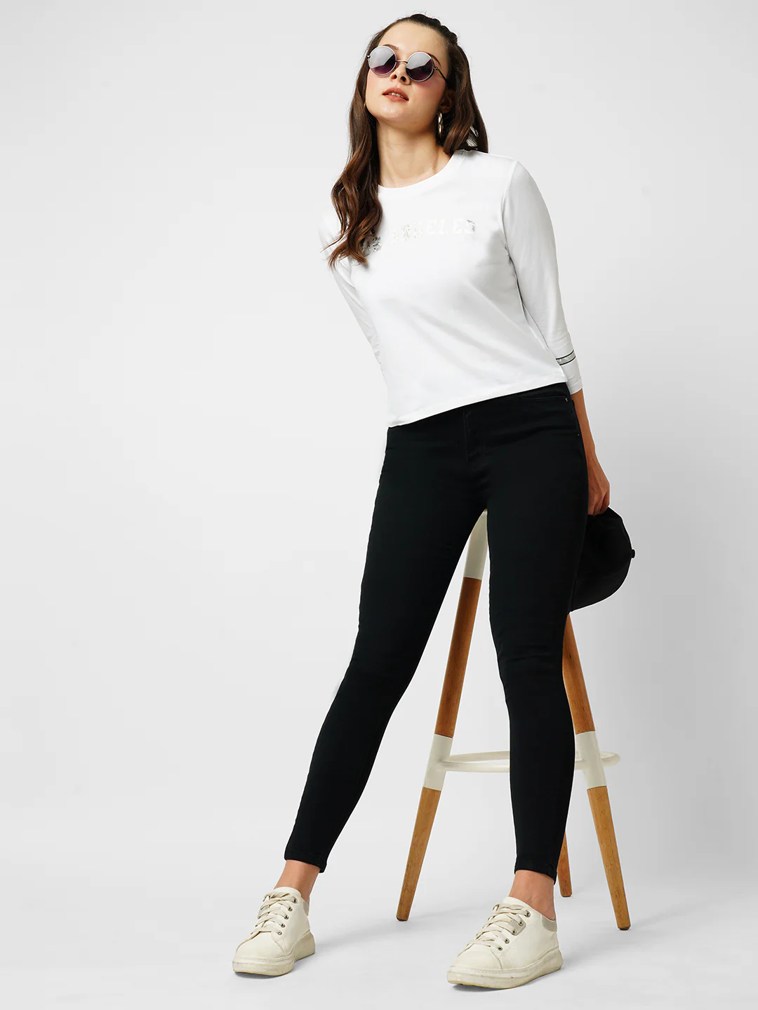 Women Black Sky High Skinny Jeans