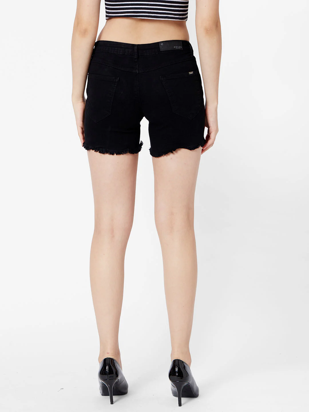 Women Black Slim Fit Shorts - Image 3