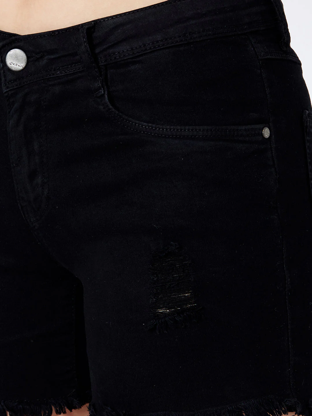 Women Black Slim Fit Shorts - Image 4