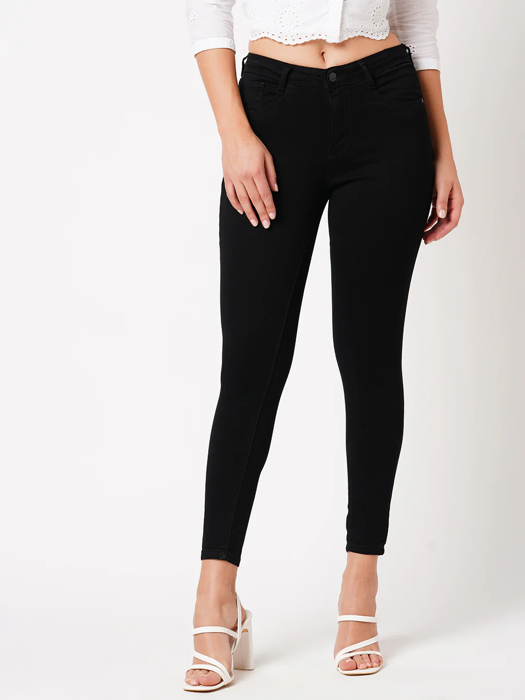 Women Black Slimming Skinny Jeans - Image 2