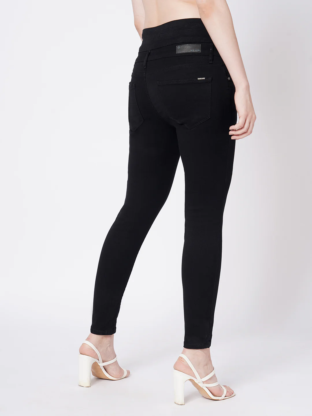Women Black Super High-Rise Super Skinny Jeans - Image 3