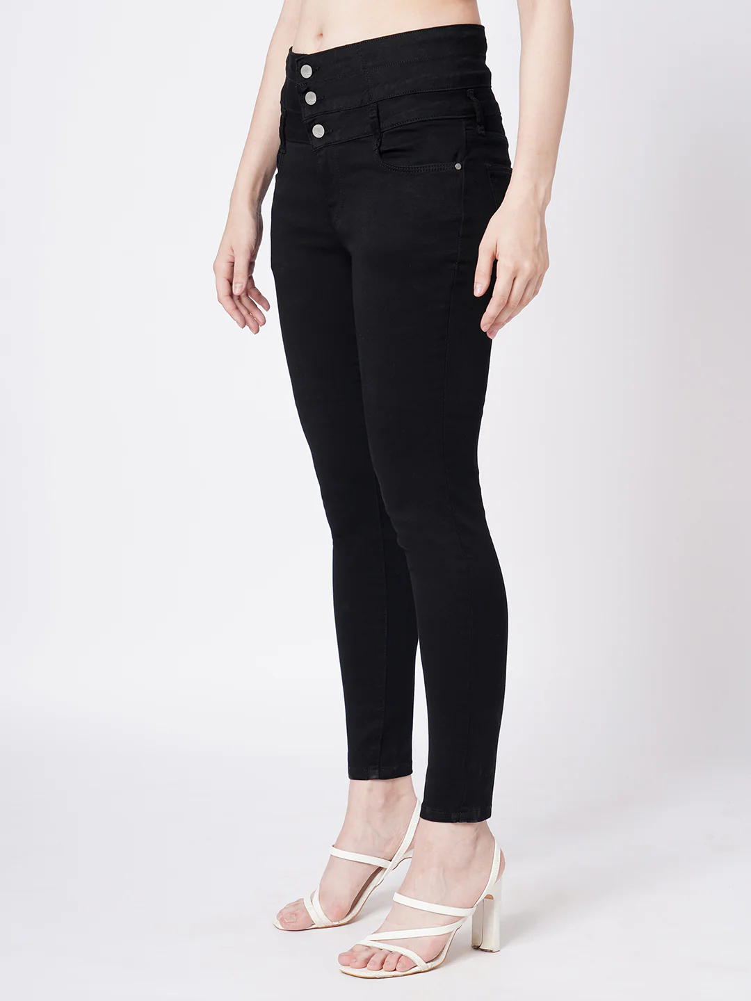 Women Black Super High-Rise Super Skinny Jeans - Image 5