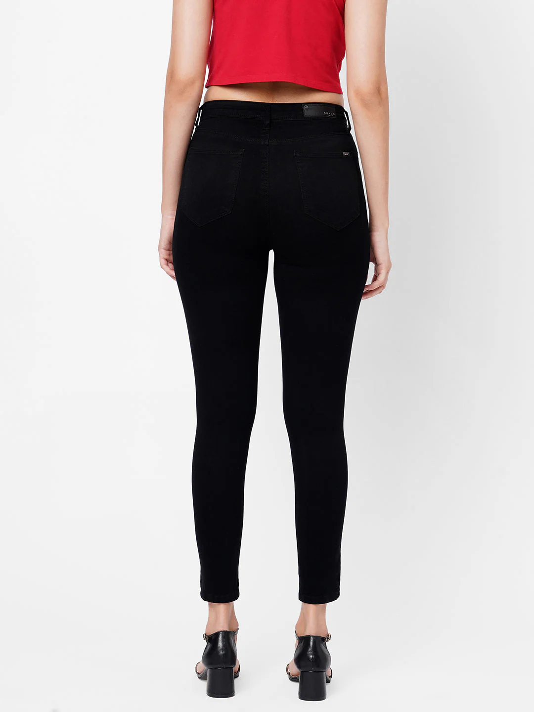 Women Black Super High-Rise Super Skinny Jeans - Image 3
