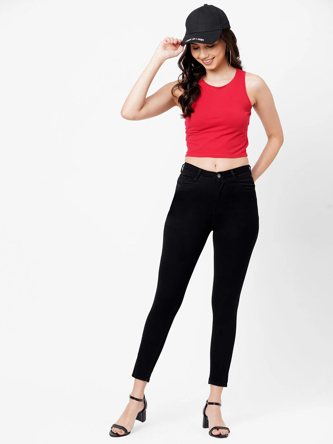 Women Black Super High-Rise Super Skinny Jeans - Image 4