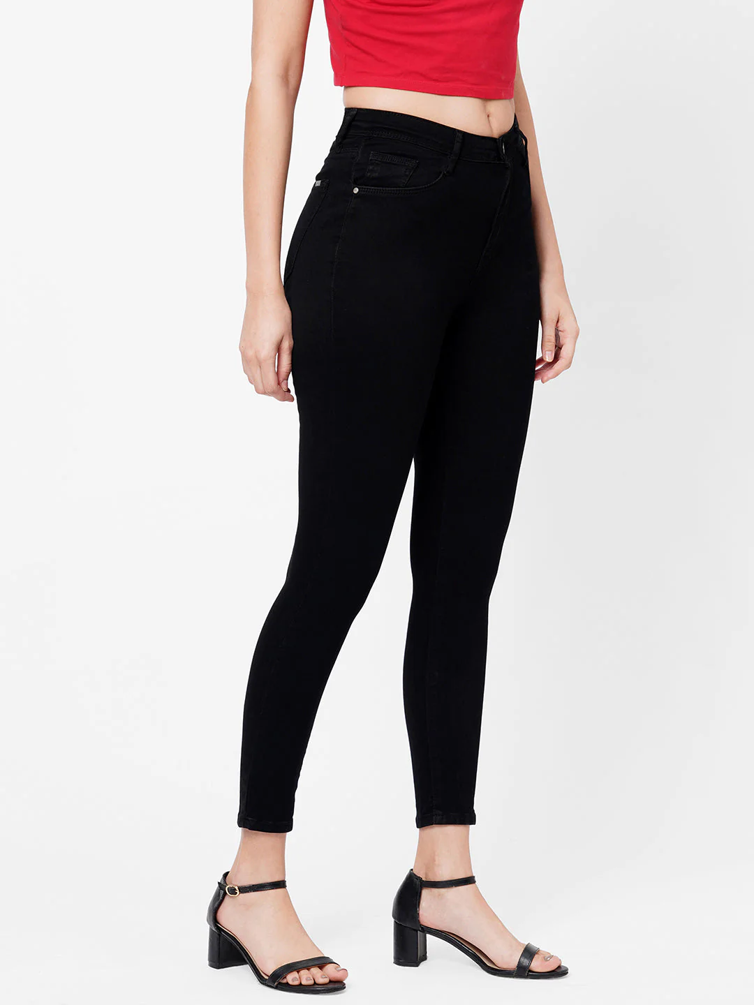 Women Black Super High-Rise Super Skinny Jeans - Image 6