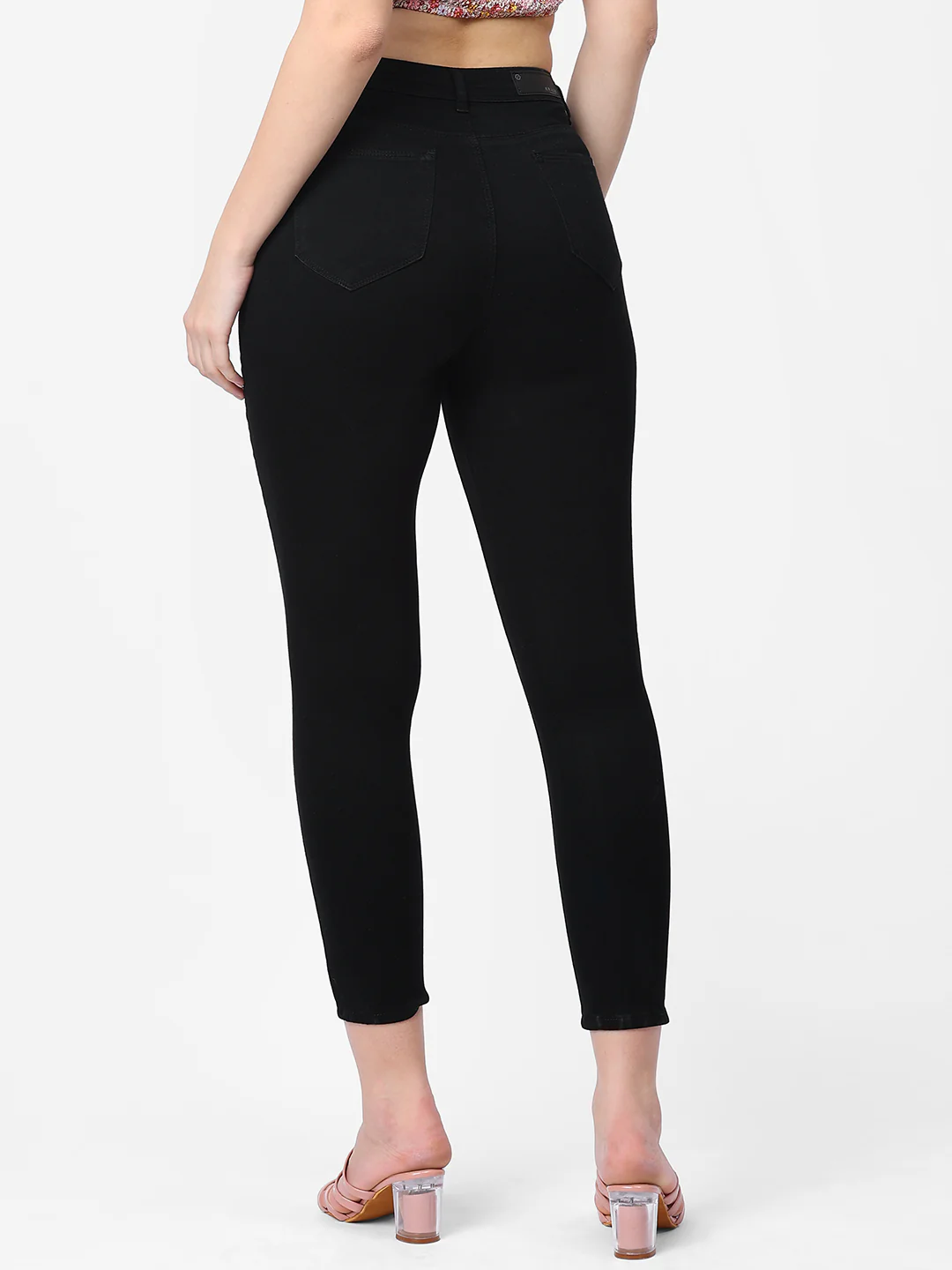 Women Black Super High-Rise Super Skinny Jeans - Image 3