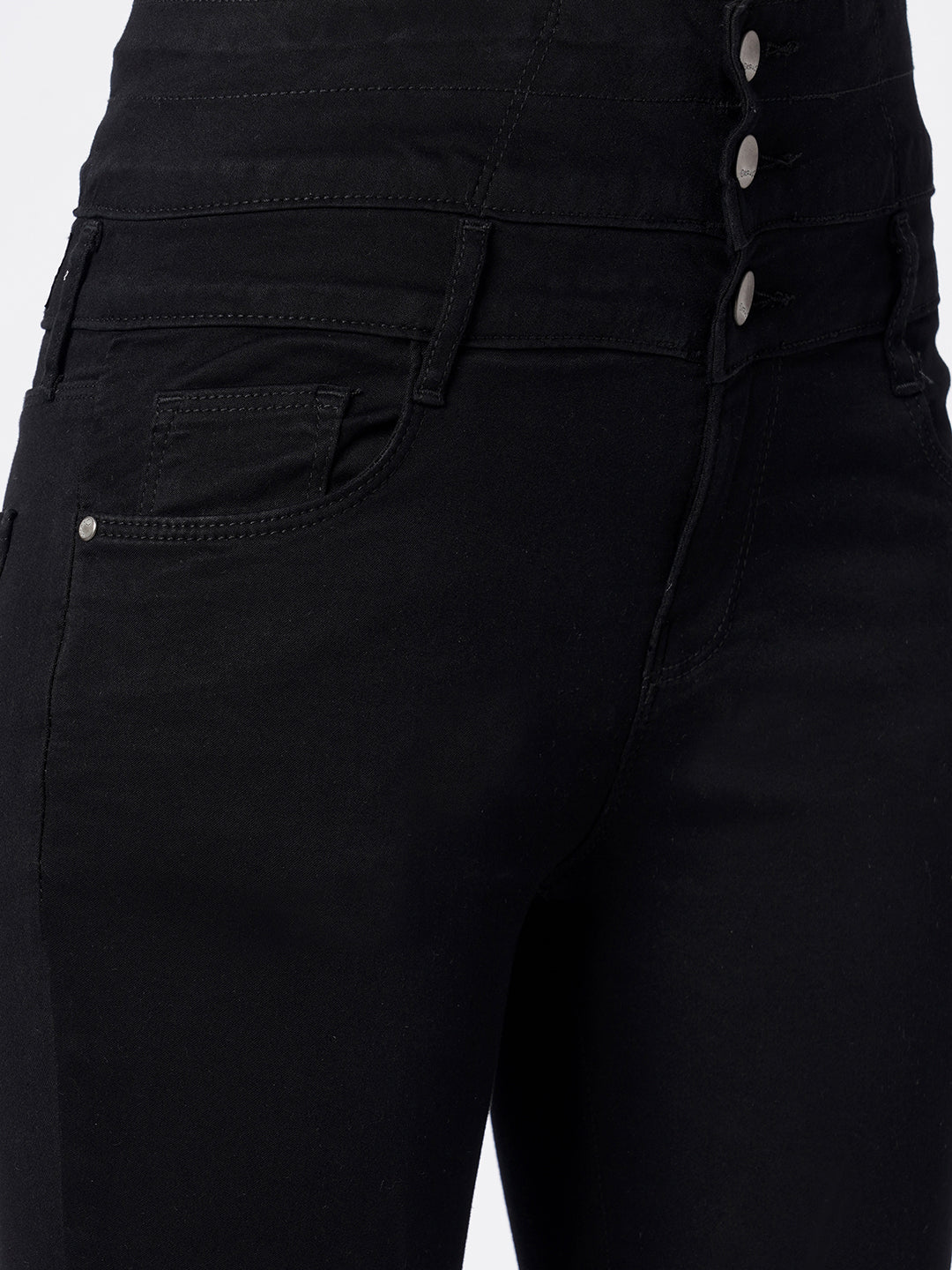 Women Black Super High-Rise Super Skinny Jeans - Image 4