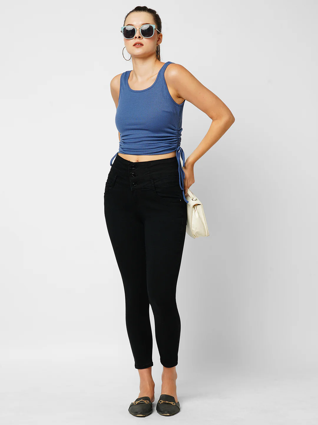 Women Black Super Skinny Jeans - Image 4