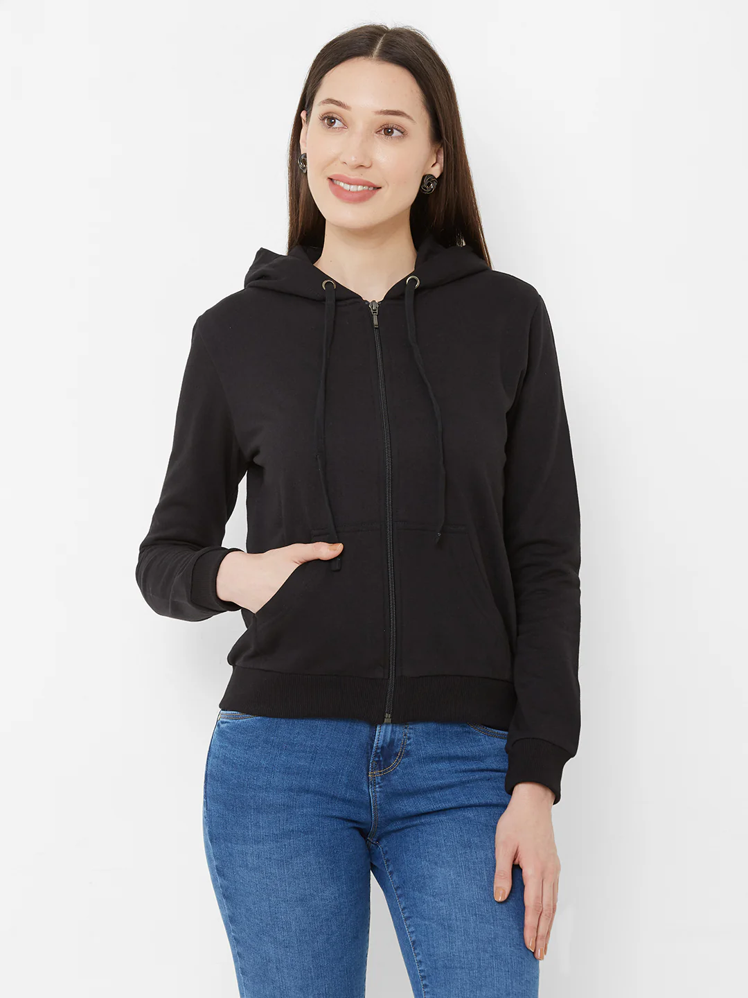 Women Black Sweatshirt - Image 2